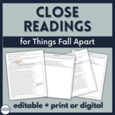 Things Fall Apart Close Reading Analysis and Writing