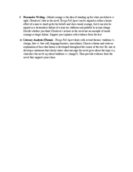 things fall apart essay grade 11 pdf memo