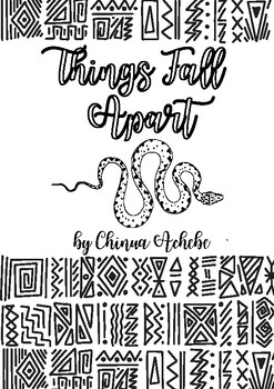 Preview of Things Fall Apart by Chinua Achebe Coloring Pages and Literary Activities