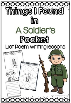 Preview of Things I Found in a Soldier's Pocket - List Poem Pack (NO PREP POETRY) DDAY