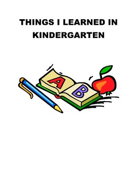 Things I Learned In Kindergarten Booklet by HomEducate | TPT