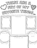 Things I Love Worksheet/ Coloring Page (Perfect for Valentine's)