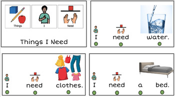 Preview of Things I NEED - Adapted and Guided Reading Stories for Special Education