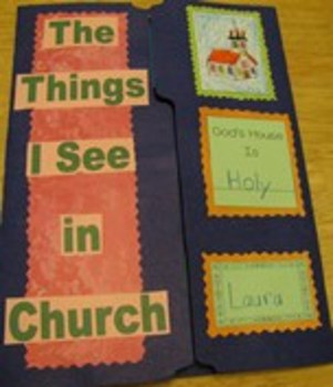 Preview of Things I See in Church Catholic Lapbook