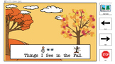 Things I See in the Fall ; Boardmaker AAC Adapted Book; Di