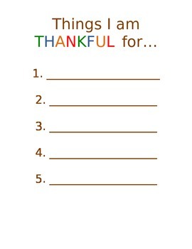 Preview of Things I am thankful for...