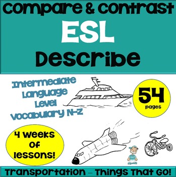Preview of Things That Go! ESL Plans for Intermediate ELLs - ESL Lesson Plans & Activities