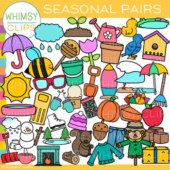 Preview of Things That Go Together Seasonal Pairs Clip Art