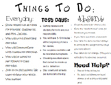 Things To Do Student Handout