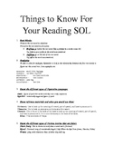 Things To Know Before Your Reading SOL Test Study Guide