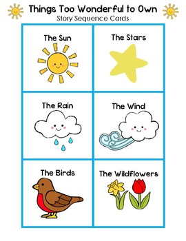 Things Too Wonderful to Own - Story Sequencing Cards
