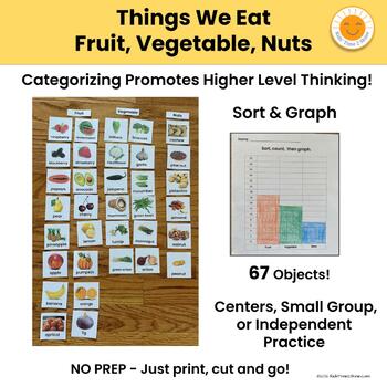 Preview of Things We Eat (fruit, vegetable, nuts) - Food Groups - Higher Level Thinking