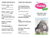 Things We Recycle PebbleGo Research Brochure