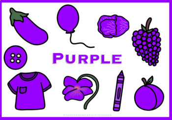 Things that are Purple (Printable Visual Poster)