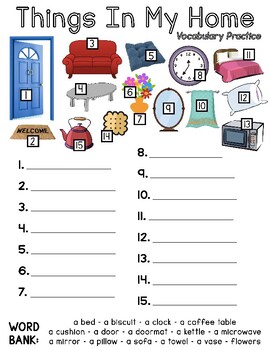 Things in the House interactive worksheet