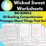 Things that go! BIG Bundle of 20 Reading Passages and 5 W'