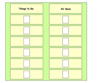 Preview of Things to Do/Done Graphic Organizer Visual