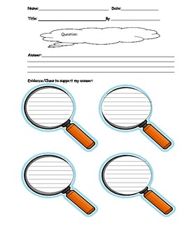 Preview of Think And Search Assist with bonus retelling graphic organizer