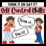Think Before You Speak Self Control Activity: Impulse cont