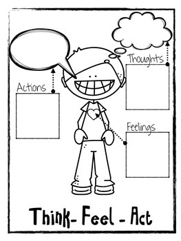 Think Feel Act Worksheets by Social Emotional Workshop | TPT