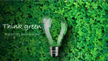 Preview of Think Green - (Protect Our Environment) Vocab-speaking Lesson