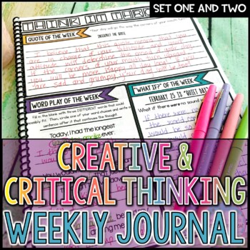 Preview of Morning Work Journal or Bell Ringers | Think It Through for Critical Thinking