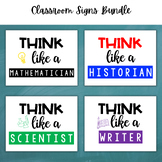 Think Like A ... Classroom Poster Bundle | Positive Classr