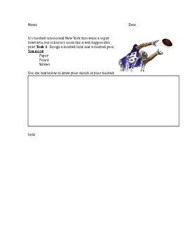 Preview of Think Like A Football Player STEM Worksheet