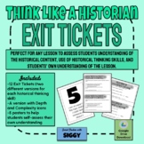 Think Like A Historian Exit Tickets