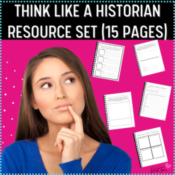 Preview of Think Like A Historian Unit Resources - Back To School - Social Studies