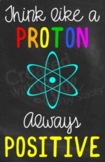 Think Like A Proton Always Positive - Science Printable Poster