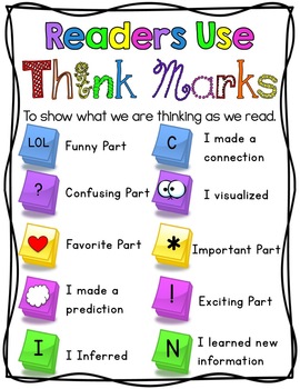 Preview of Think Mark Anchor Chart