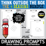 Think OUTSIDE the Box 4 SEASONS Drawing Prompts BUNDLE | N