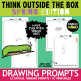 Think OUTSIDE the Box Drawing Prompts SPRING | Doodle Chal