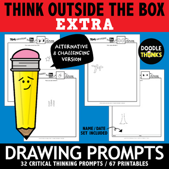 Preview of Think OUTSIDE the Box EXTRA Drawing Prompts | A More Challenging Version
