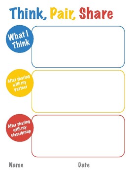 Think Pair Share Lesson Worksheets Teaching Resources Tpt