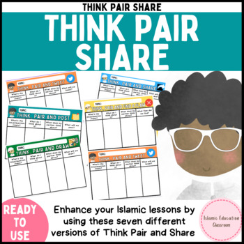 Preview of Think Pair and Share (seven different versions) for Islamic Lessons