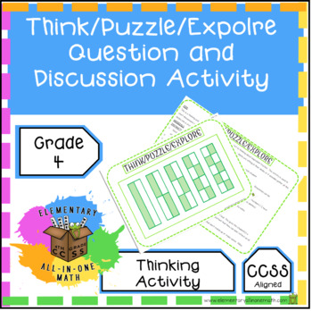 Preview of Think Puzzle Explore Question & Discussion for Equivalent Fraction Activity
