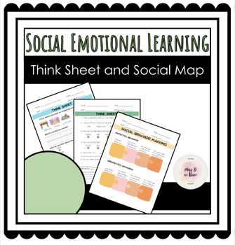 Preview of Think Sheet | Behavior Reflection | Social Situation Mapping