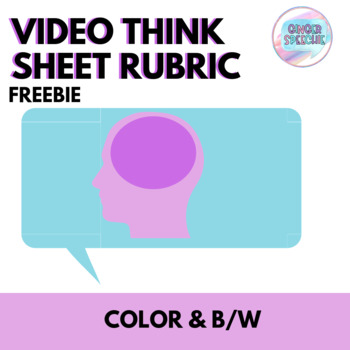 Preview of Think Sheet Video Rubric