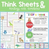 Think Sheets & Apology Note Templates