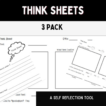 Preview of Think Sheets-Pack of 3