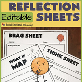 Behavior Reflection Think Sheets and Brag Sheets