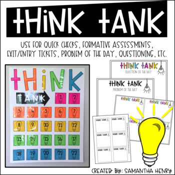 Preview of Think Tank Display & Printables