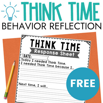 Preview of Think Time Response Sheet