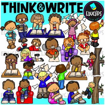 Preview of Think & Write Clip Art Set {Educlips Clipart}