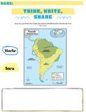 Think Write Share with Map focused on Inca and Moche