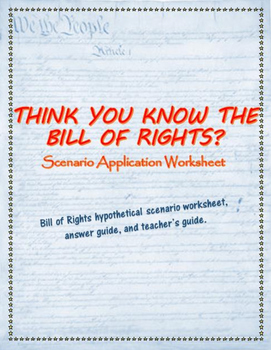 Preview of Think You Know Your Rights? A Bill of Rights critical thinking worksheet