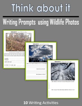 Preview of Think about it - Writing Prompts using Wildlife Photos
