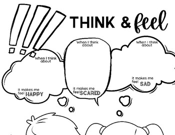 Think and Feel SEL Worksheet / 1 page by Two Suns Studio | TPT